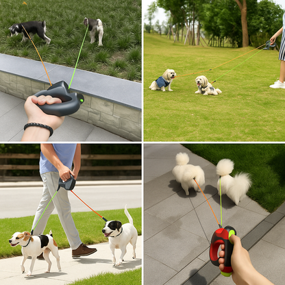 Laisse chien - TwinLead™ double avec Led
